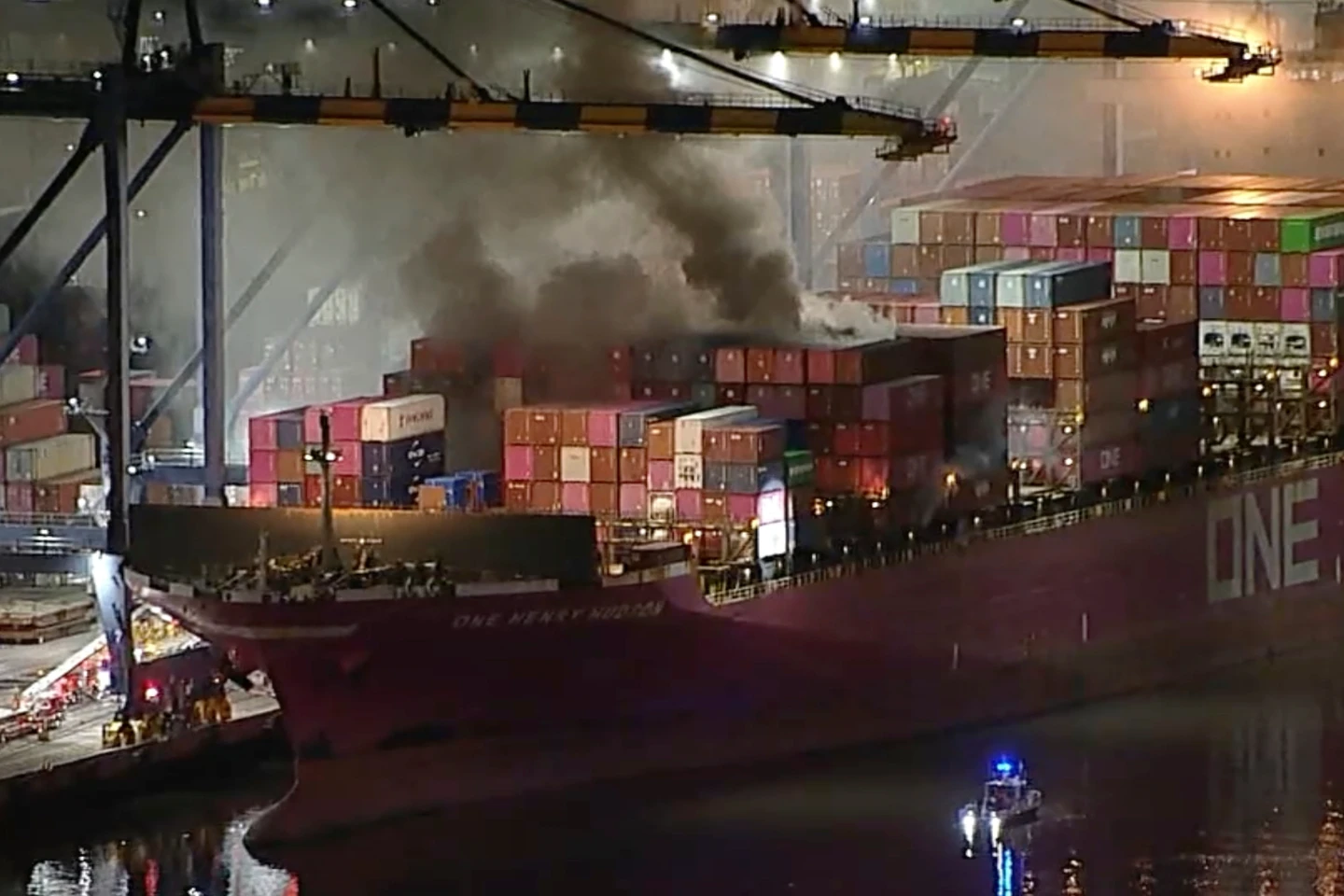 Fire on Los Angeles Container Ship Prompts Shelter-in-Place Order