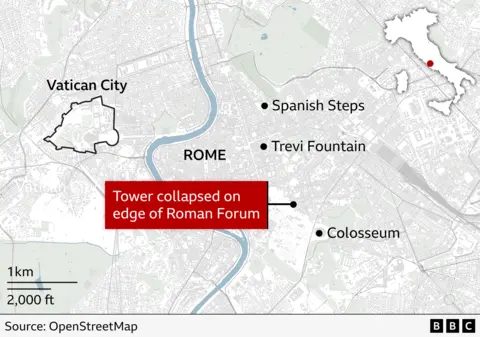 Urgent Rescue Operation Underway Following Collapse of Iconic Roman Tower
