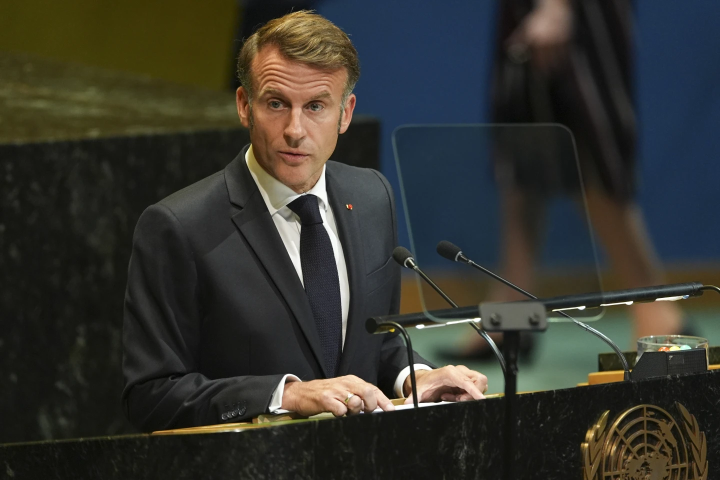 French President Macron Calls Trump During U.N. Assembly Traffic Standoff
