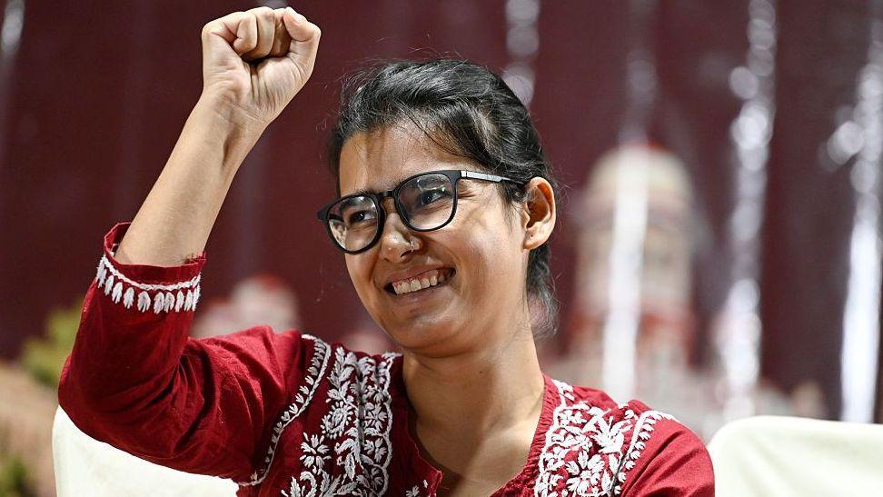 India's Gen Z Firebrand Neha Bora Takes on Modi in Delhi Protests