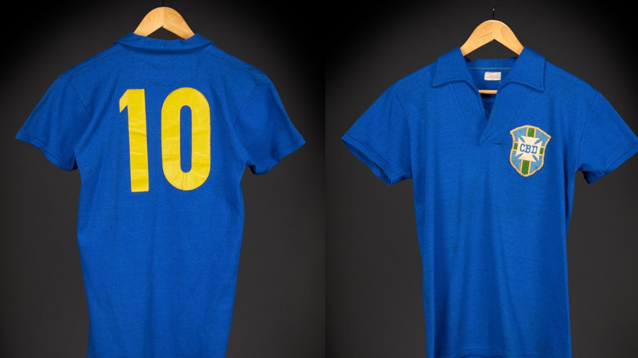 Pele's 1958 World Cup Shirt Kills Record, Snags $4.9 Million at Sotheby’s