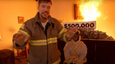 MrBeast Under Fire for Controversial $500,000 Stunt in Burning Building
