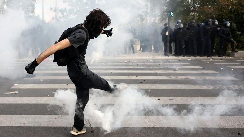 Tear gas descends as French school protests spread to Paris, Marseille
