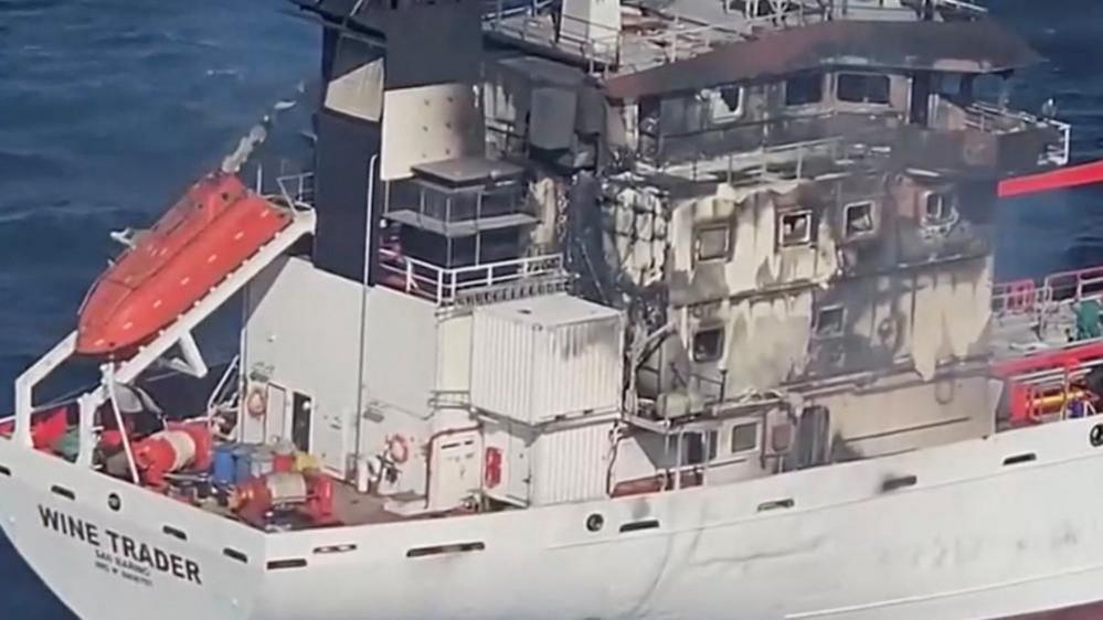 Seven Missing After Drone Strike Leaves San Marino‑Flagged Tanker on Fire
